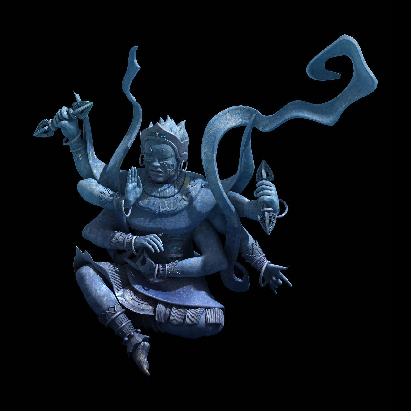 Magic Palace - Religion - Buddha stone 01 3D model_1