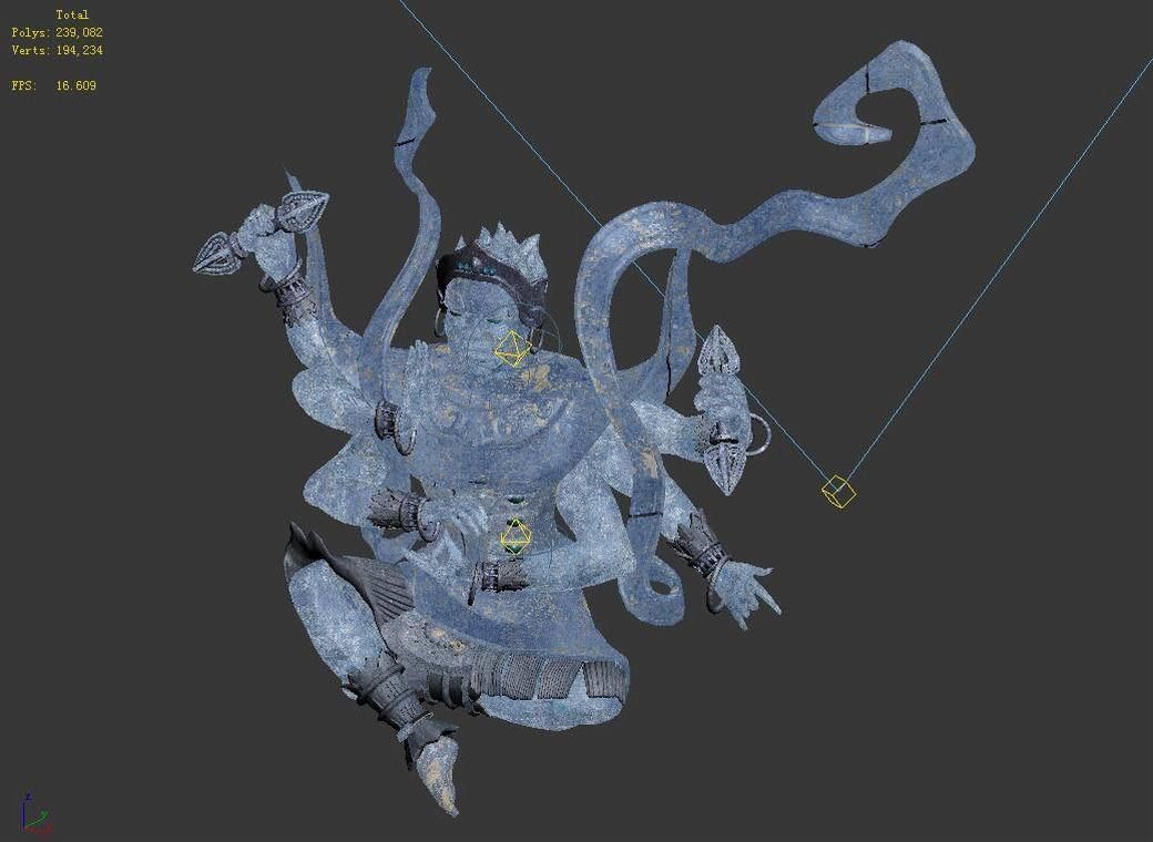 Magic Palace - Religion - Buddha stone 01 3D model_2