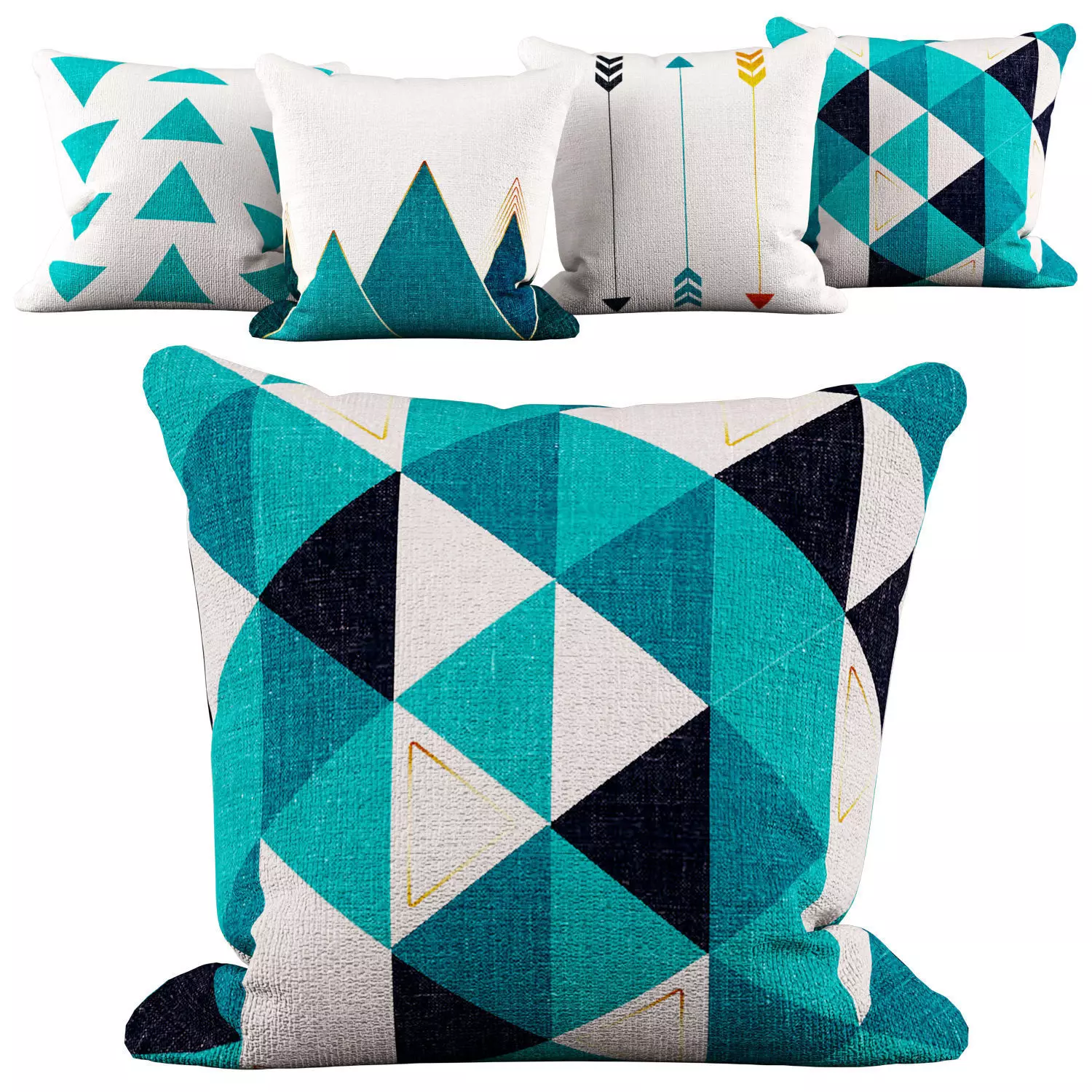 Pillow set 13 Nordic Style 3D model_0