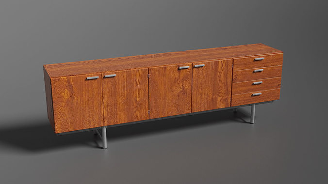 Dresser - Pastoe Braakman - closet cabinet Low-poly 3D model
