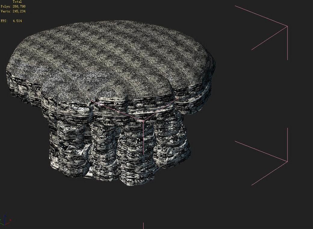 Mountain Hengshan - mushroom stone 02 3D model_5