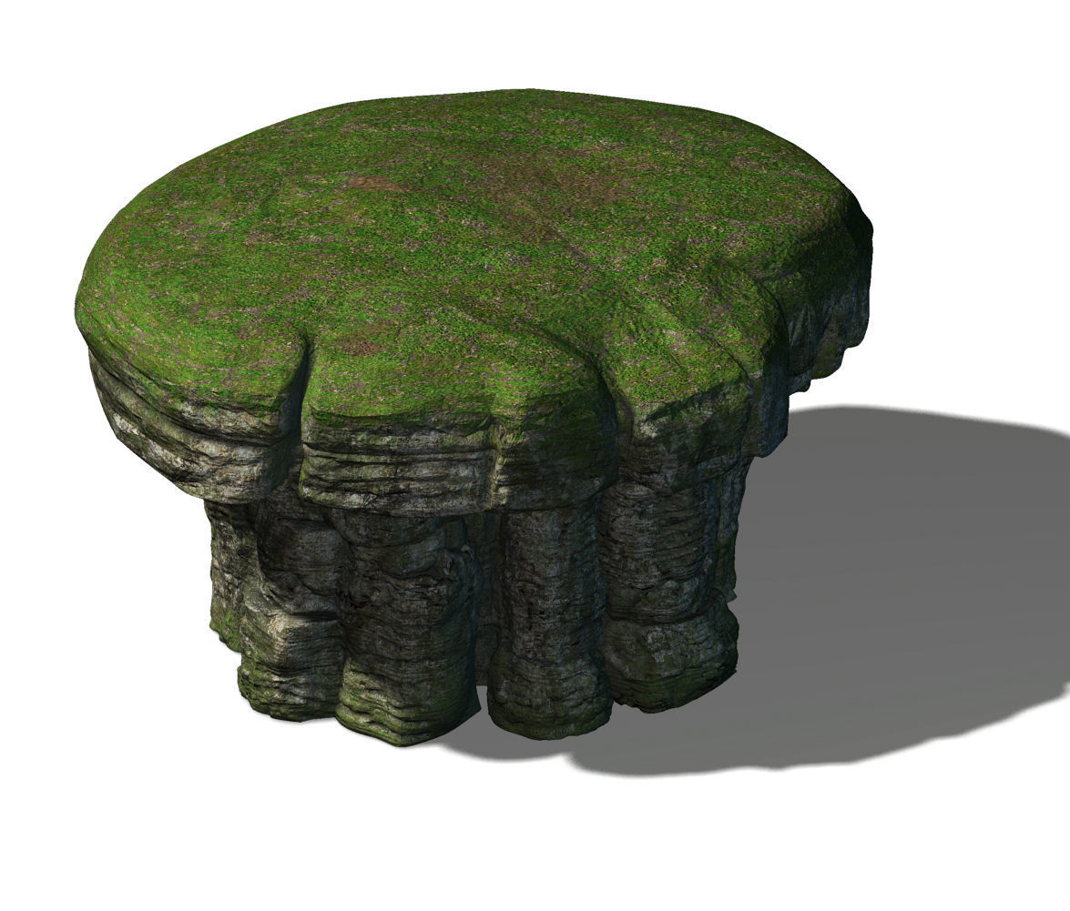 Mountain Hengshan - mushroom stone 02 3D model_1