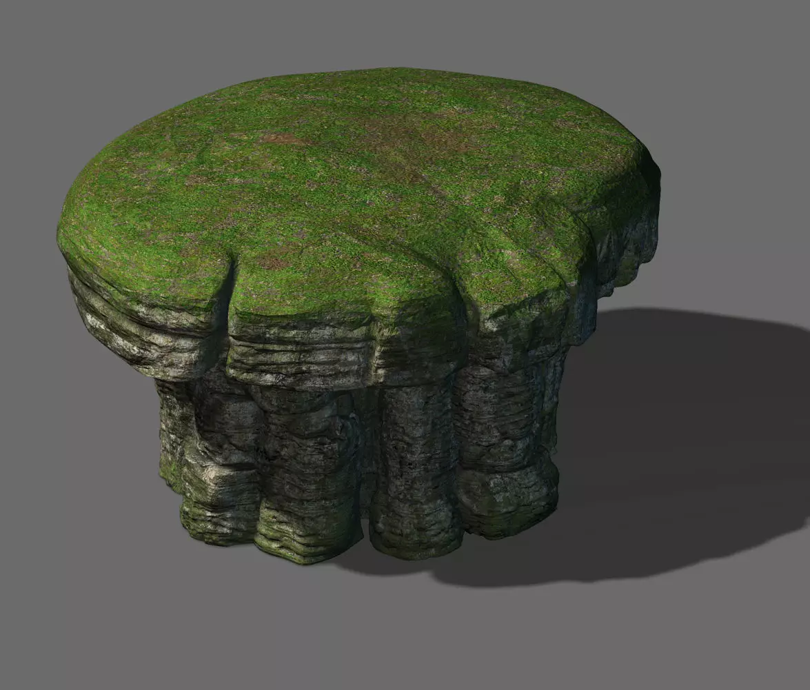Mountain Hengshan - mushroom stone 02 3D model_0