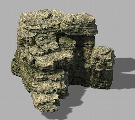 Hengshan Mountain - waterfall stone 3D model
