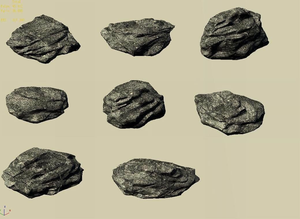 Mountain Hengshan - Stone 02 3D model_3