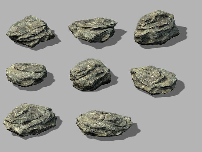 Mountain Hengshan - Stone 02 3D model
