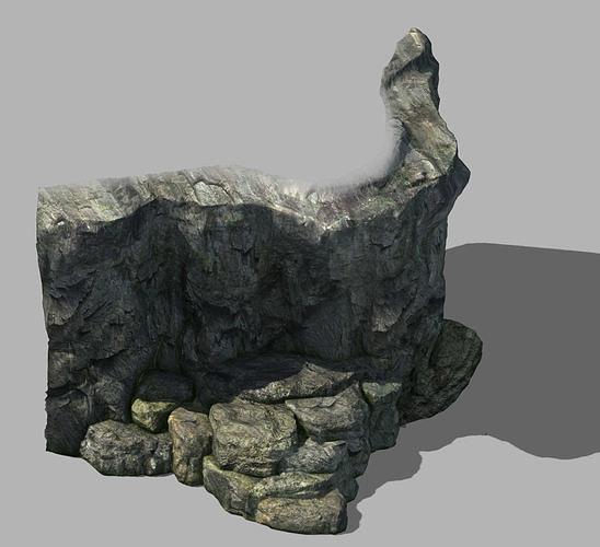 Mountain Hengshan - Cliff 02 3D model