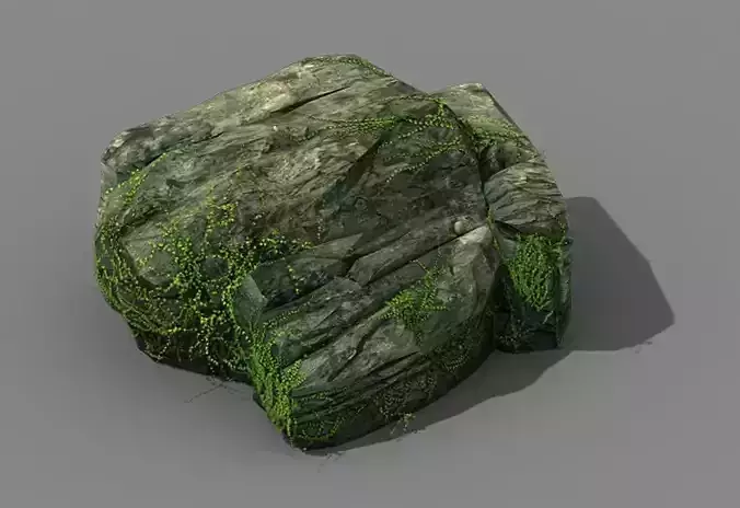 Climbed rattan - stone 01 3D model