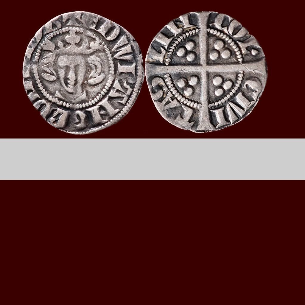Coin Edward I Penny Low-poly 3D model_2
