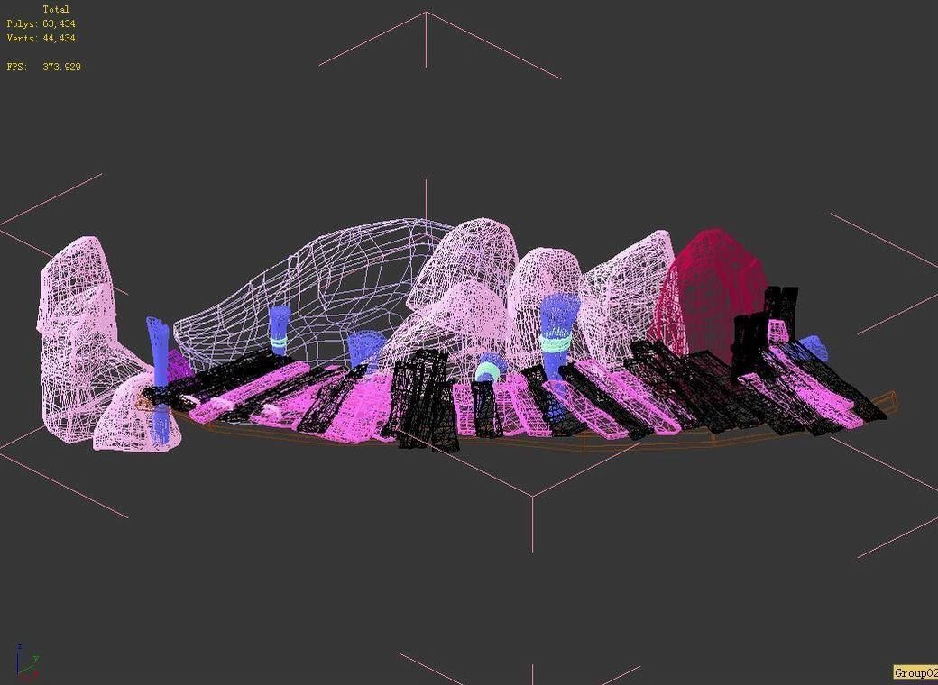 Broken - Wooden Bridge - Stone 03 3D model_3