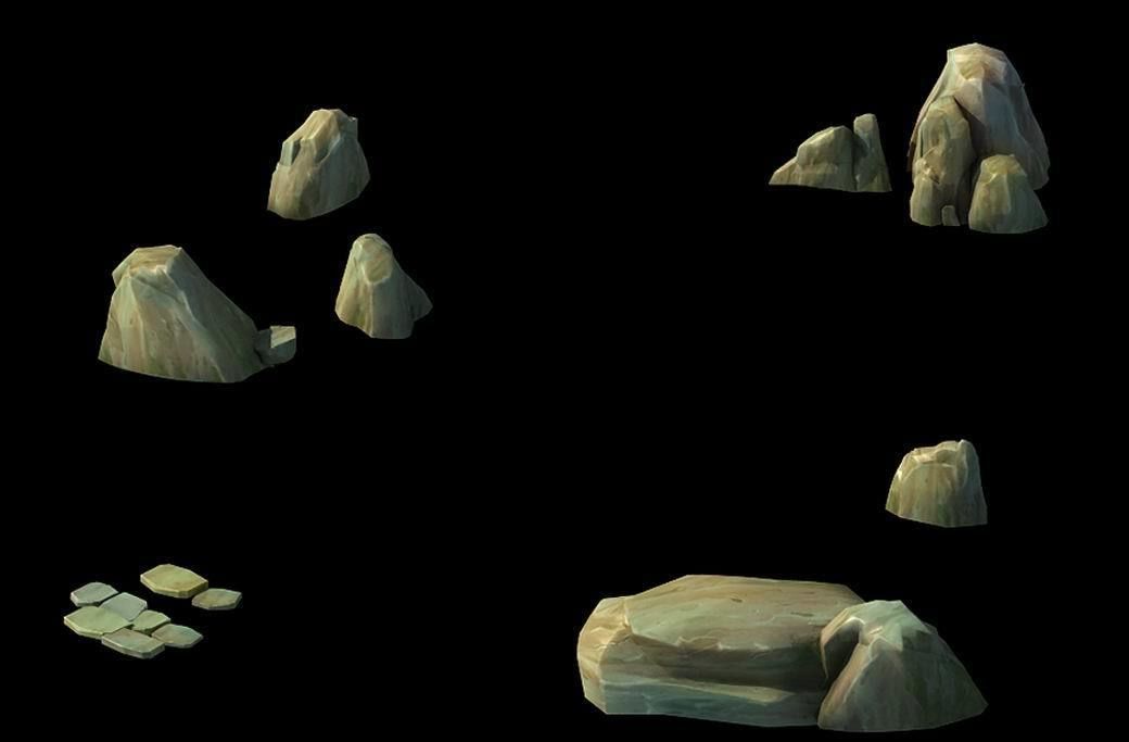 Broken - Wooden Bridge - Stone 08 3D model_2