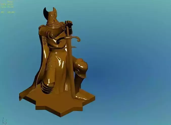 Knight gold 1022 3D model