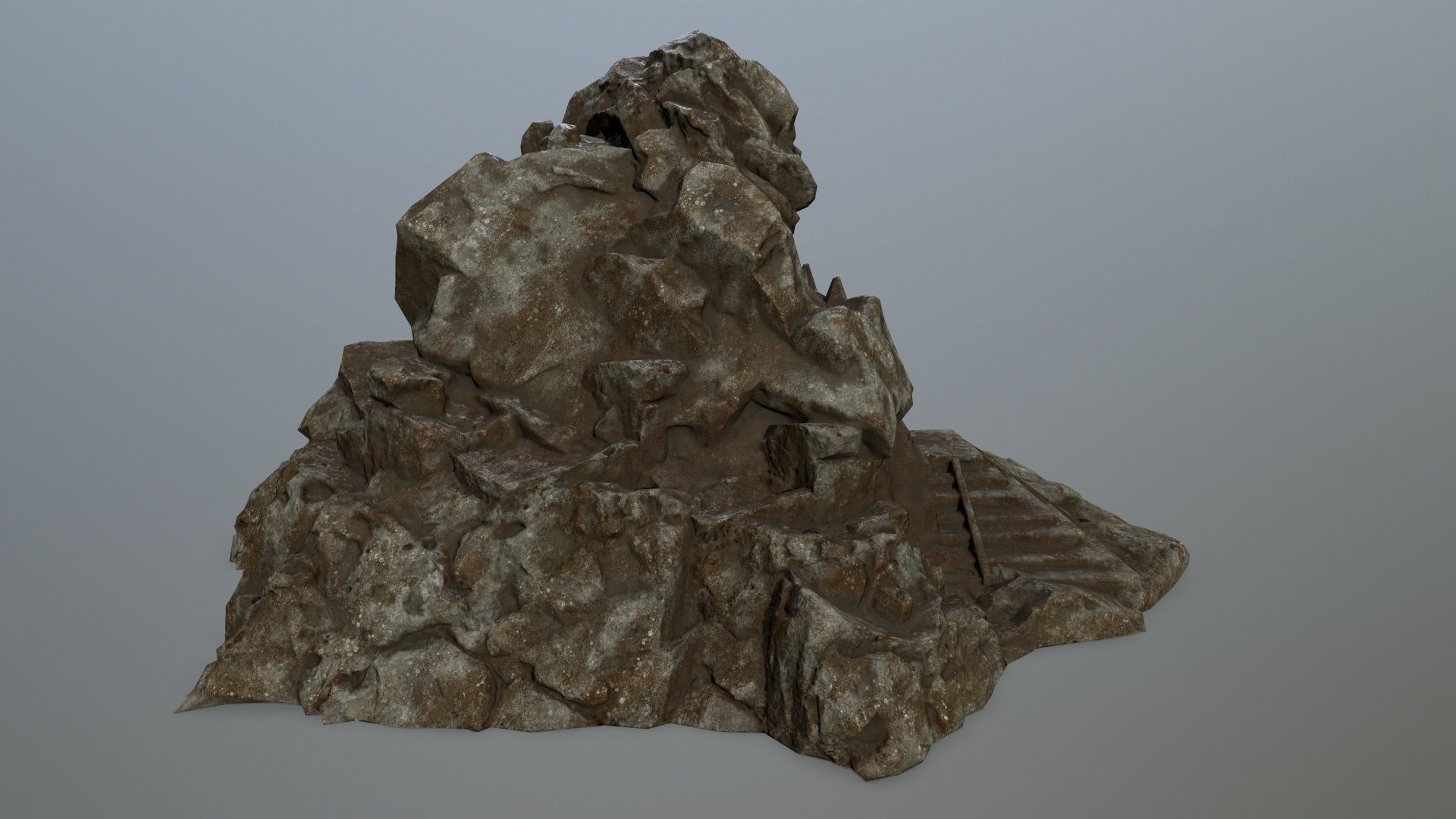 skull gate Low-poly 3D model_2