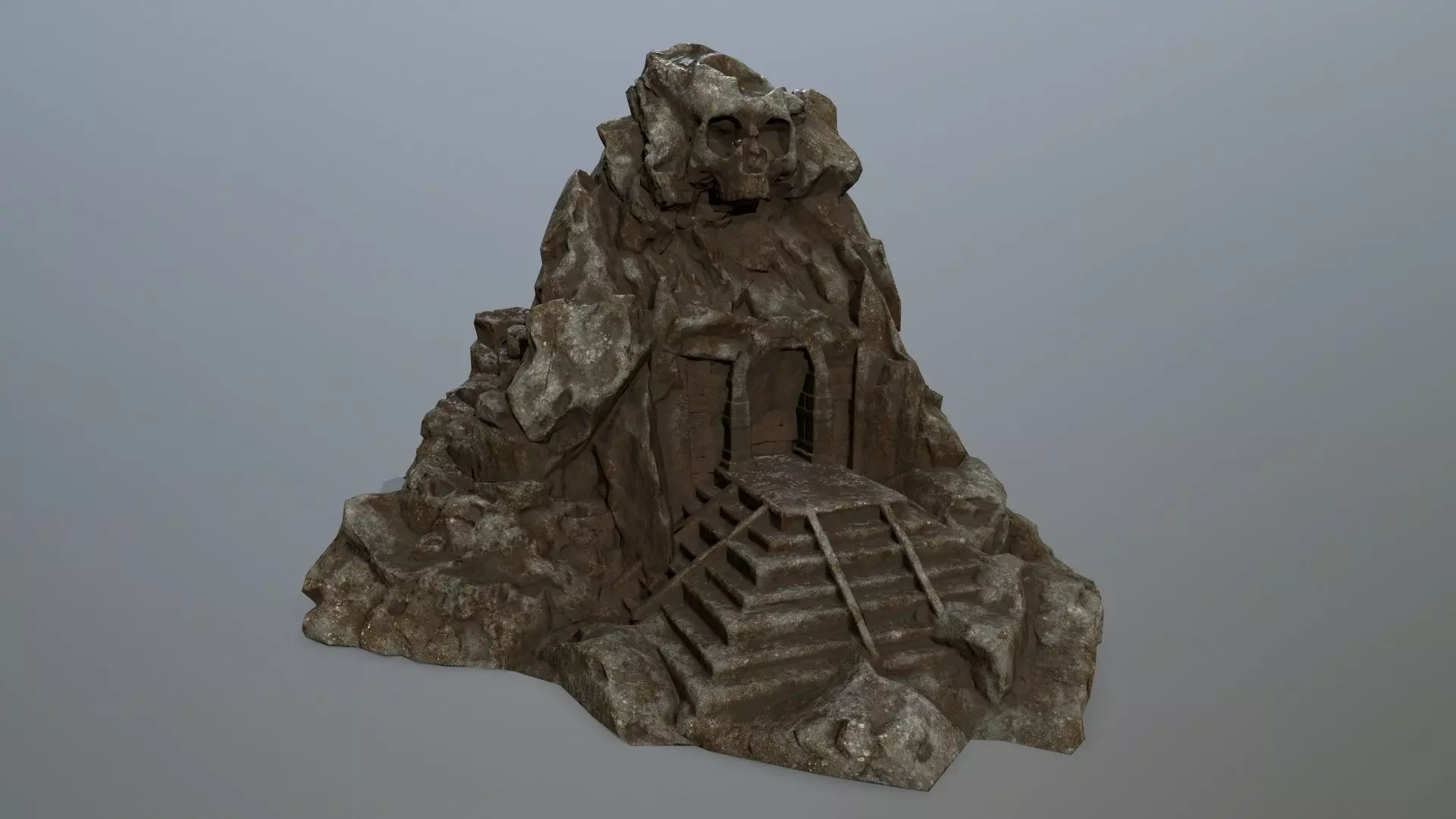 skull gate Low-poly 3D model_0