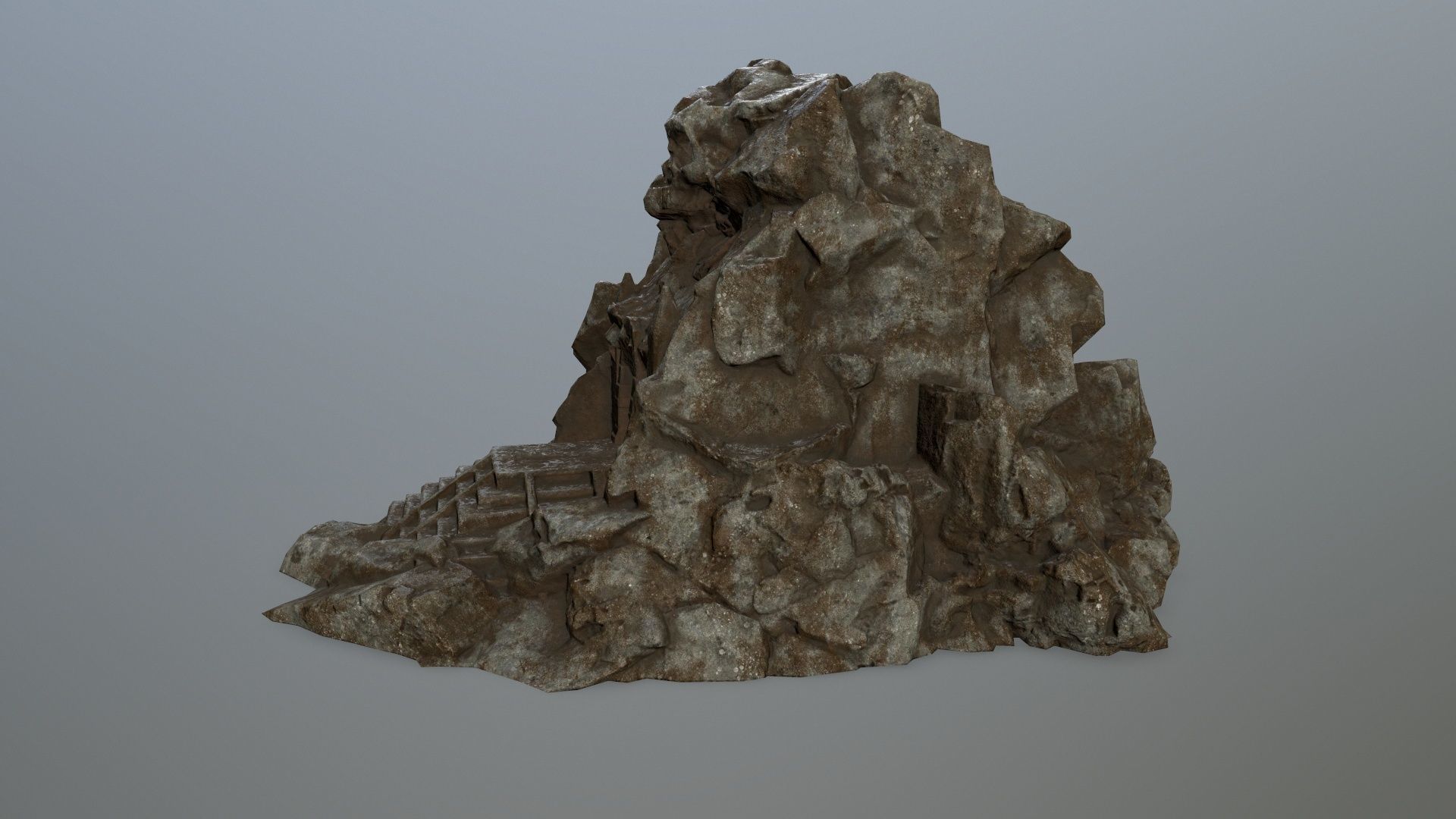 skull gate Low-poly 3D model_6