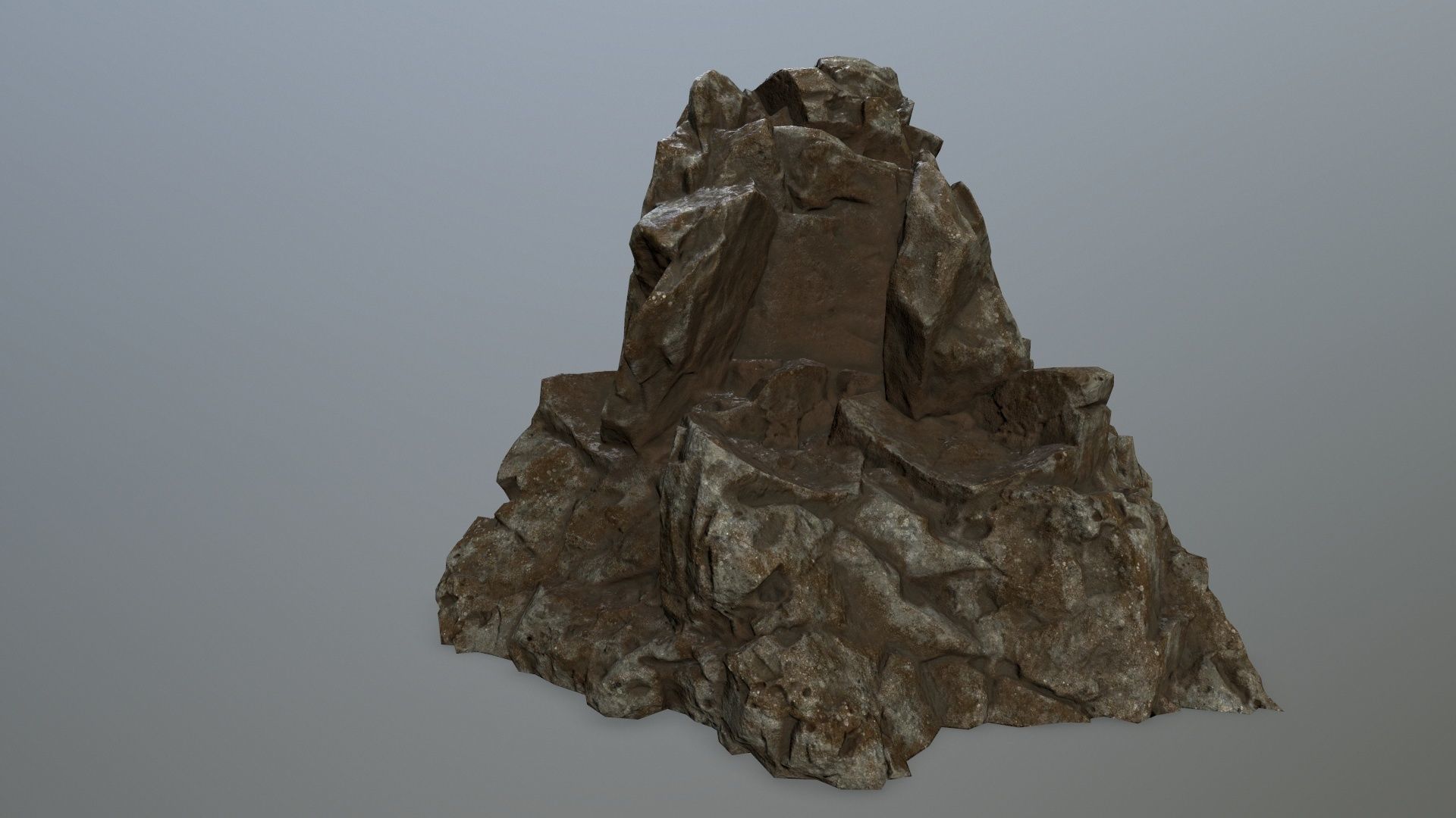 skull gate Low-poly 3D model_4