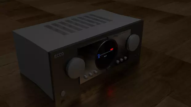 Stereo Amplifier  Free 3D model_0