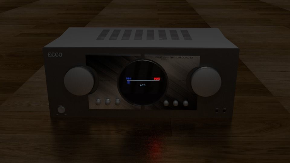 Stereo Amplifier  Free 3D model_1