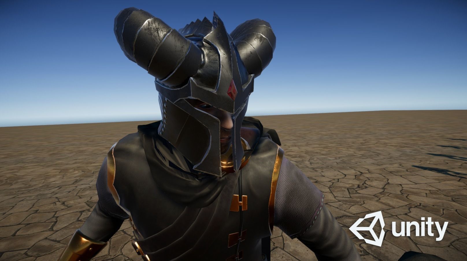 Dead knight helmet Low-poly 3D model_33