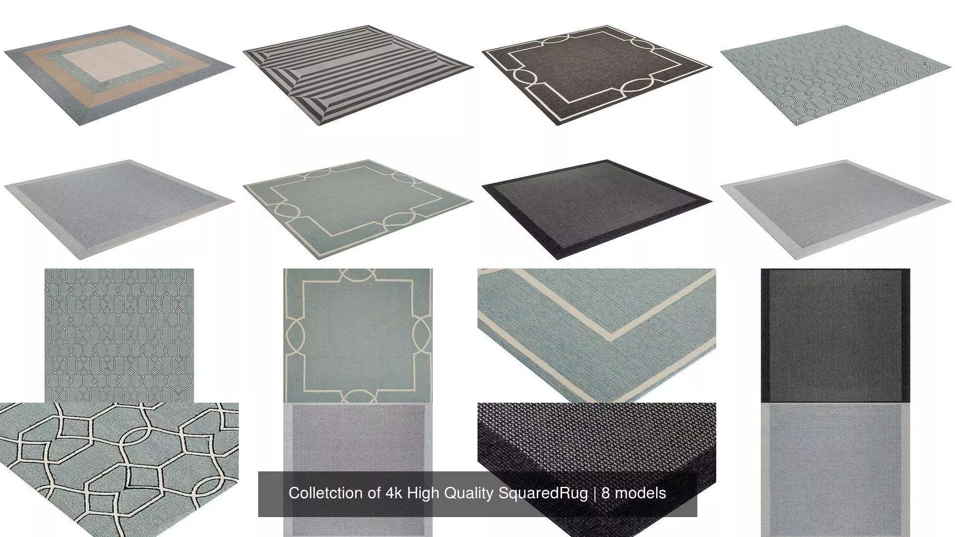 Colletction of 4k High Quality SquaredRug 3D Model Collection_0
