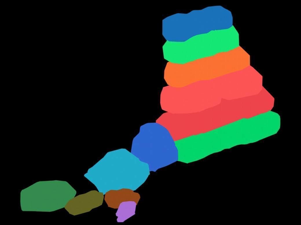 Qu You Path - Stone Ladder 02 3D model_3