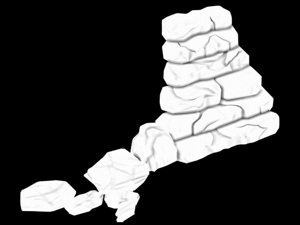Qu You Path - Stone Ladder 02 3D model_2