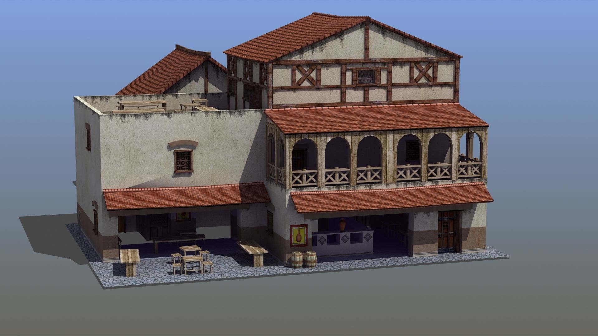 Old Tavern 3D model_13