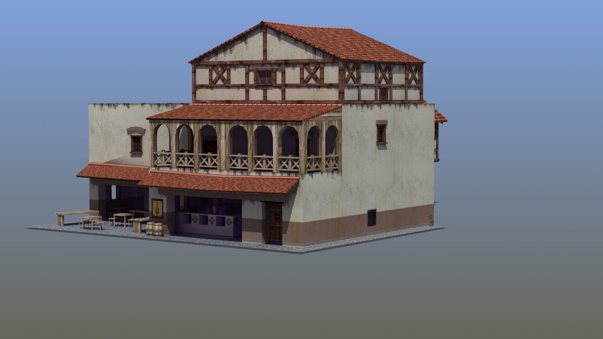 Old Tavern 3D model_16