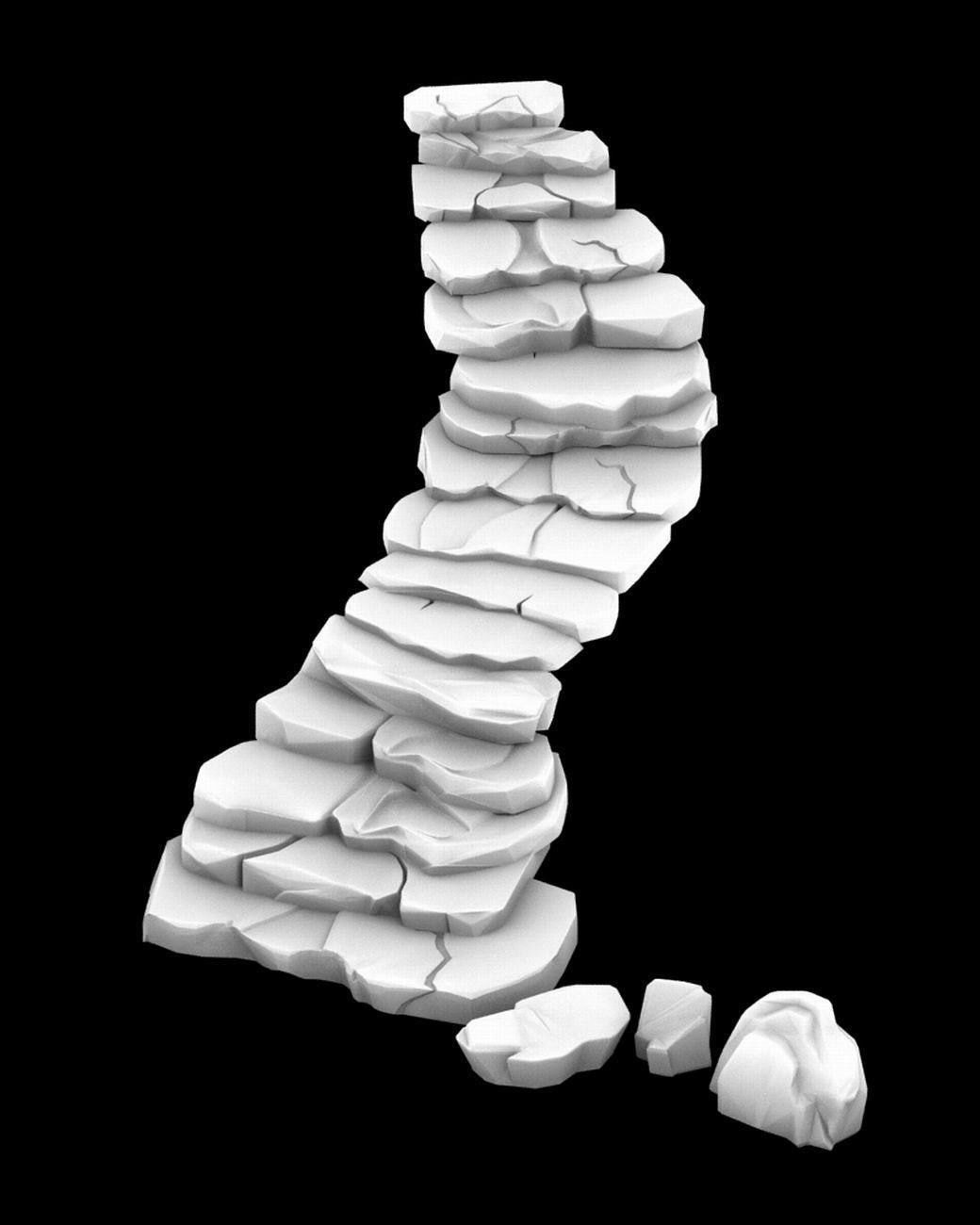 Qu You Path - Stairway 04 3D model_2