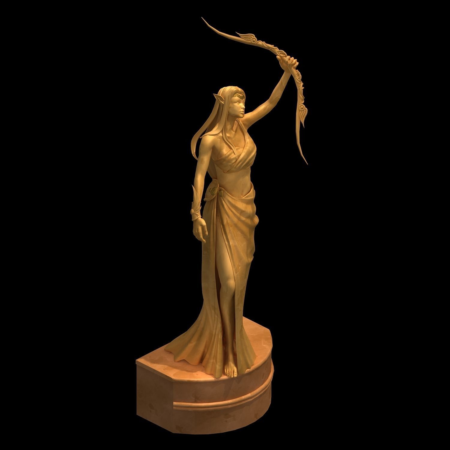Human Ranger Area - Statue 01 3D model_1