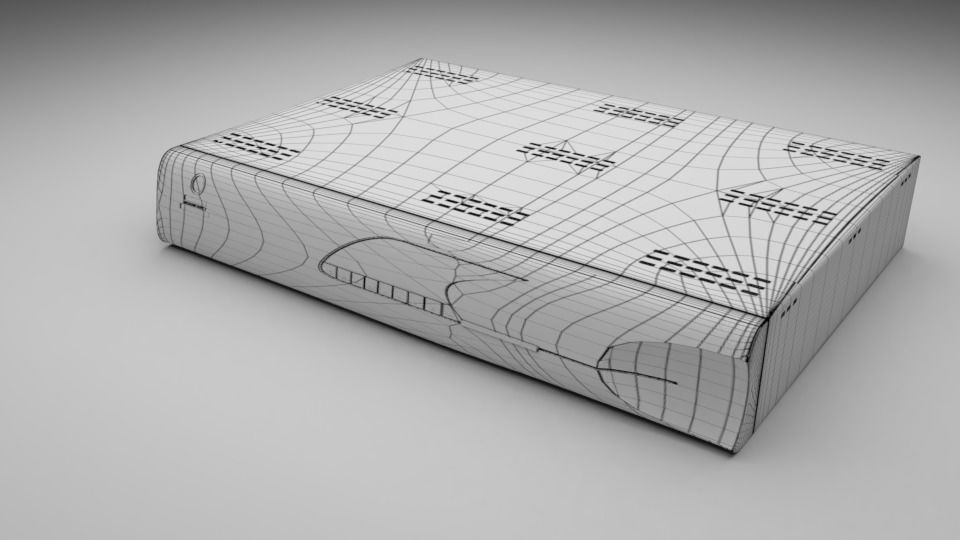 Decoder silver box with light 3D model_5