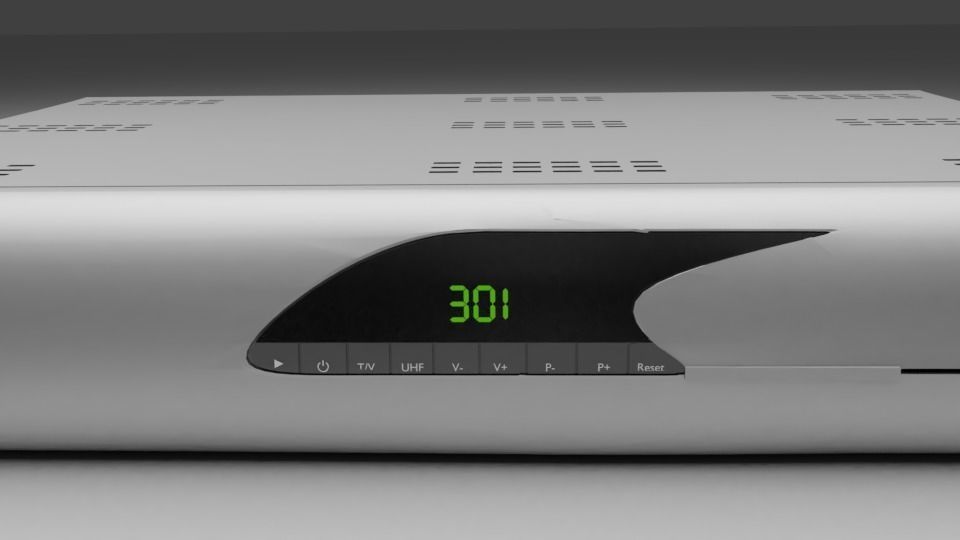 Decoder silver box with light 3D model_1