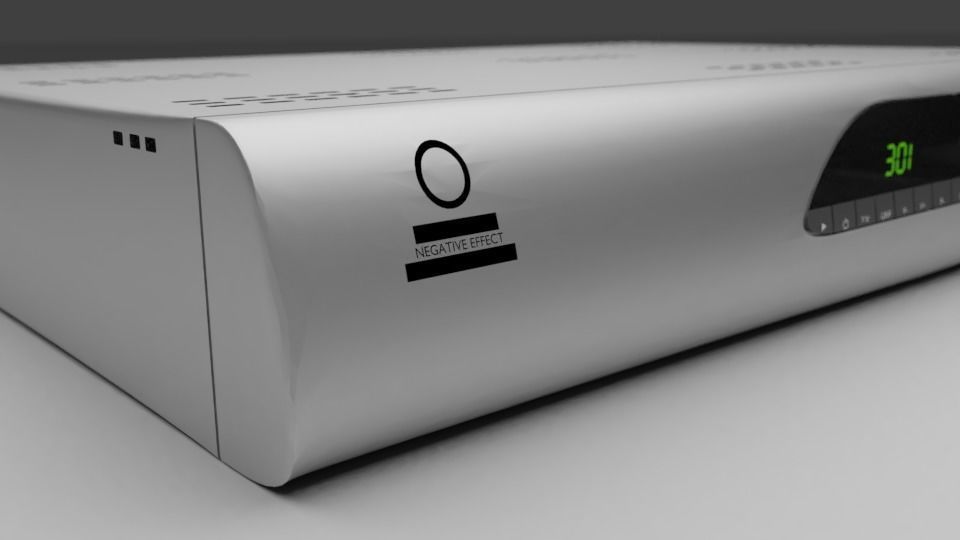 Decoder silver box with light 3D model_2