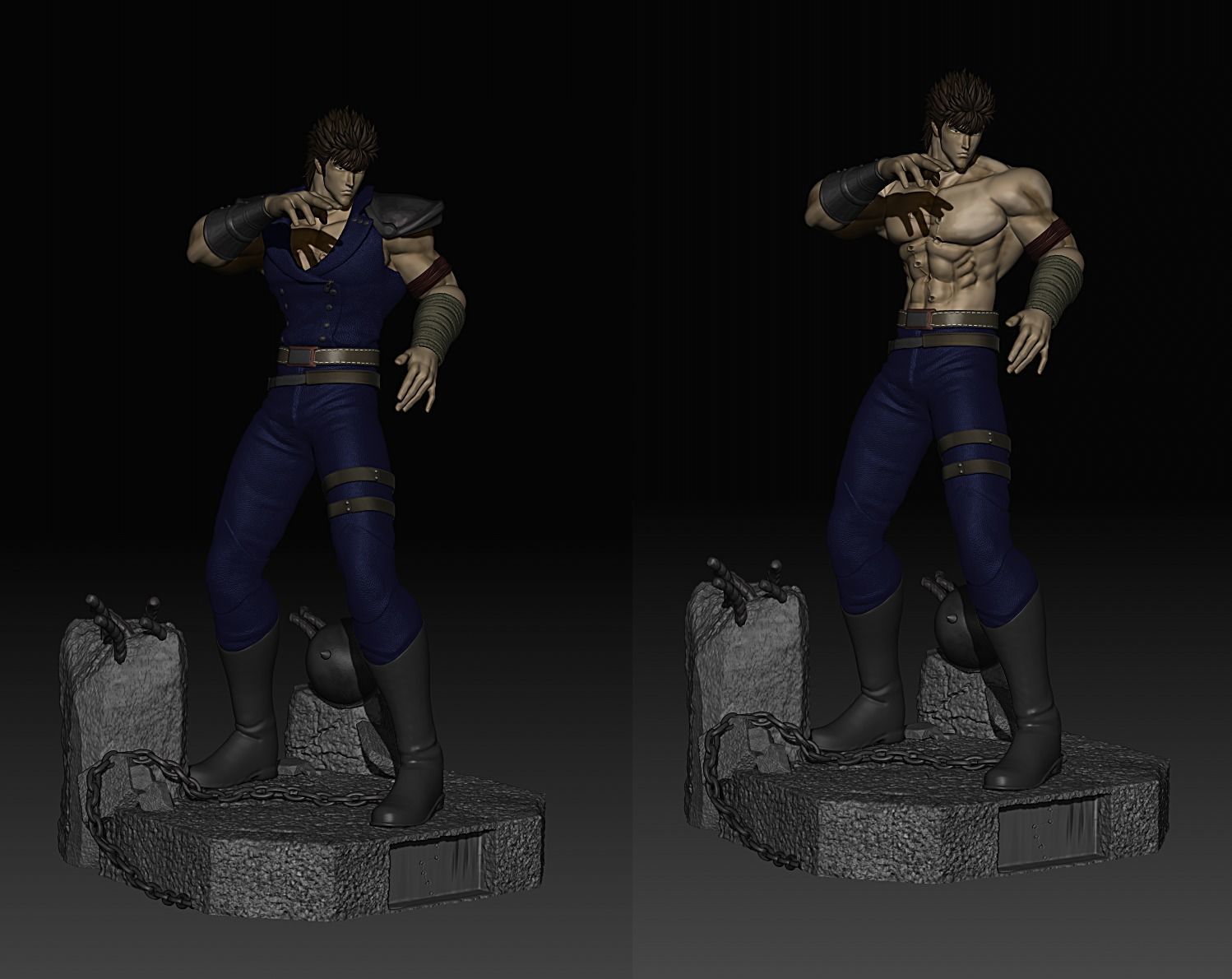 Ken Shiro Fist of the North Star Hokuto No Ken 3D print model_5