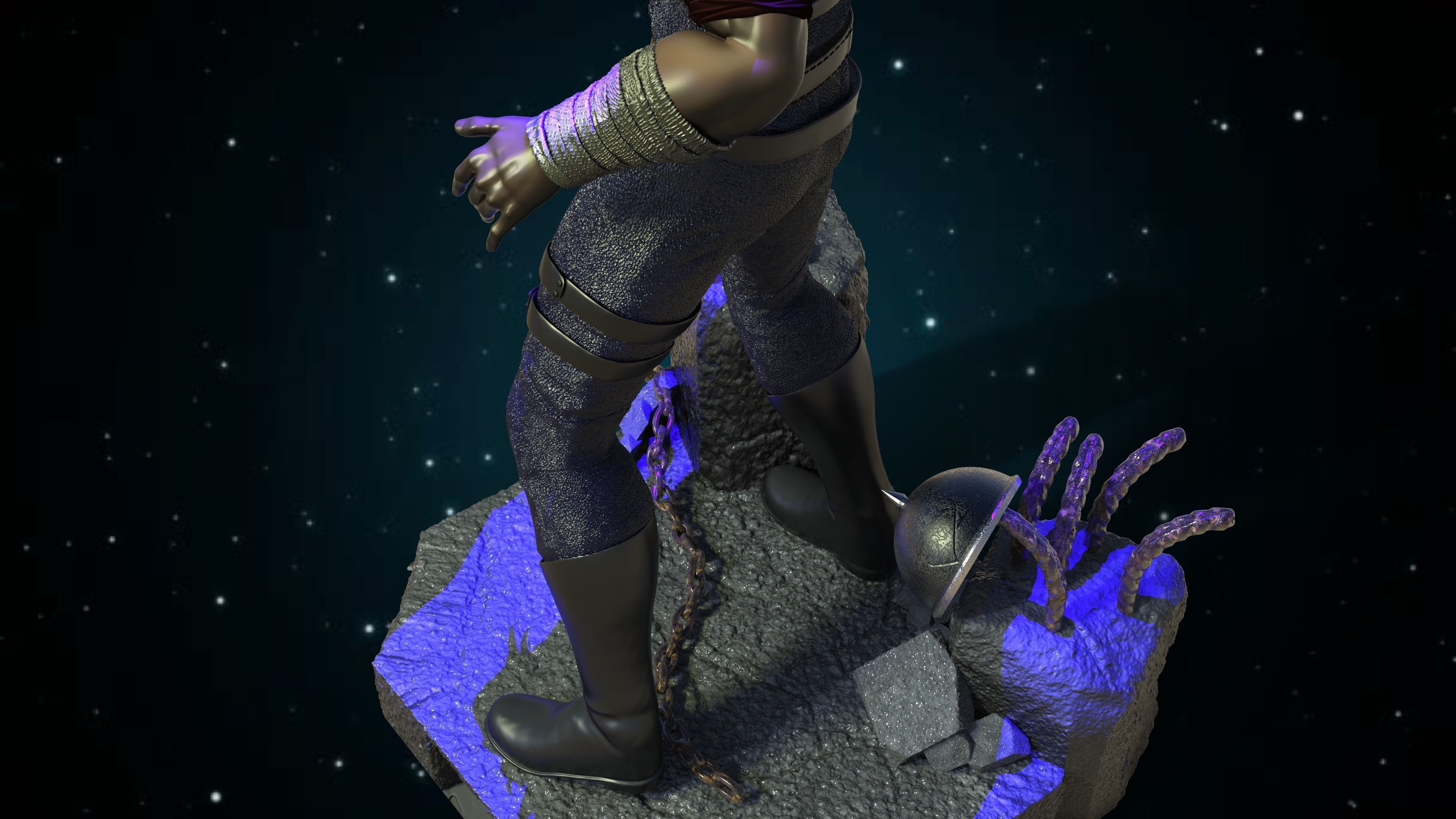 Ken Shiro Fist of the North Star Hokuto No Ken 3D print model_2