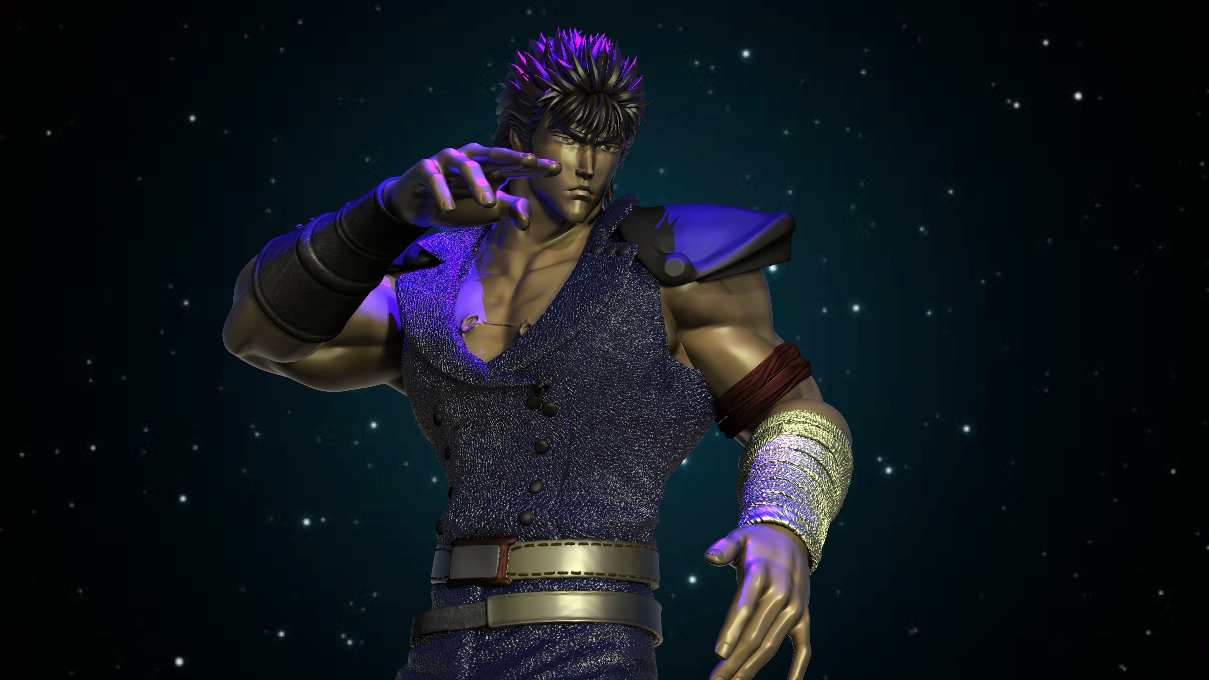 Ken Shiro Fist of the North Star Hokuto No Ken 3D print model_1