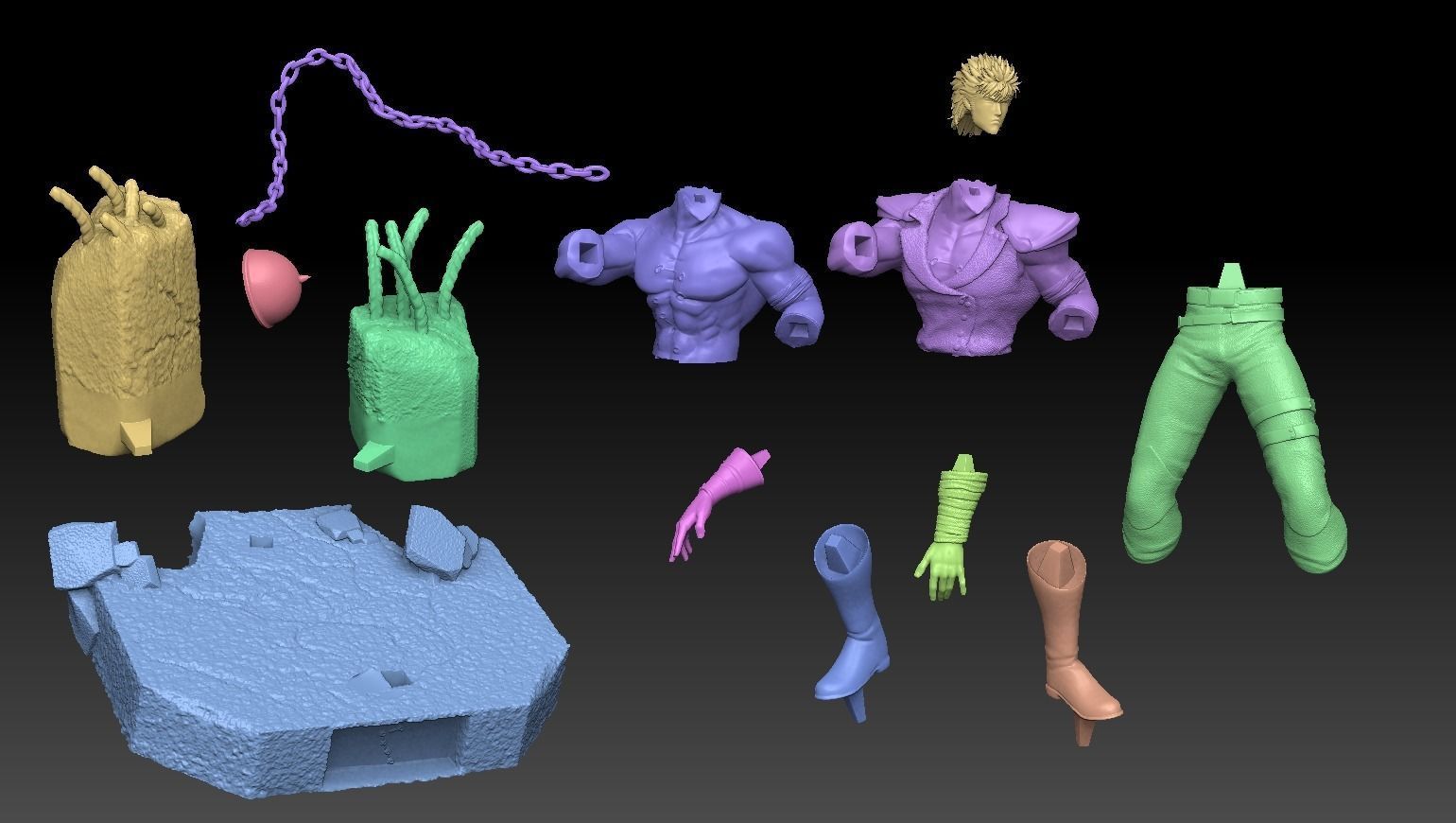 Ken Shiro Fist of the North Star Hokuto No Ken 3D print model_6