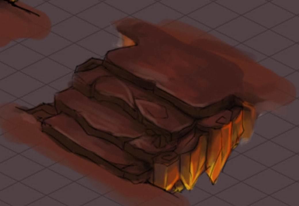 Lava Hell - Stone Ladder 32 3D model_4