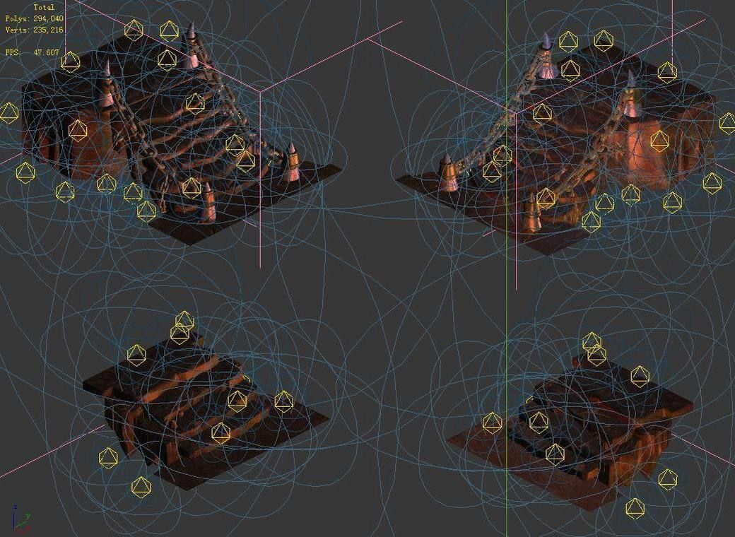 Lava Hell - Stone Ladder 32 3D model_6