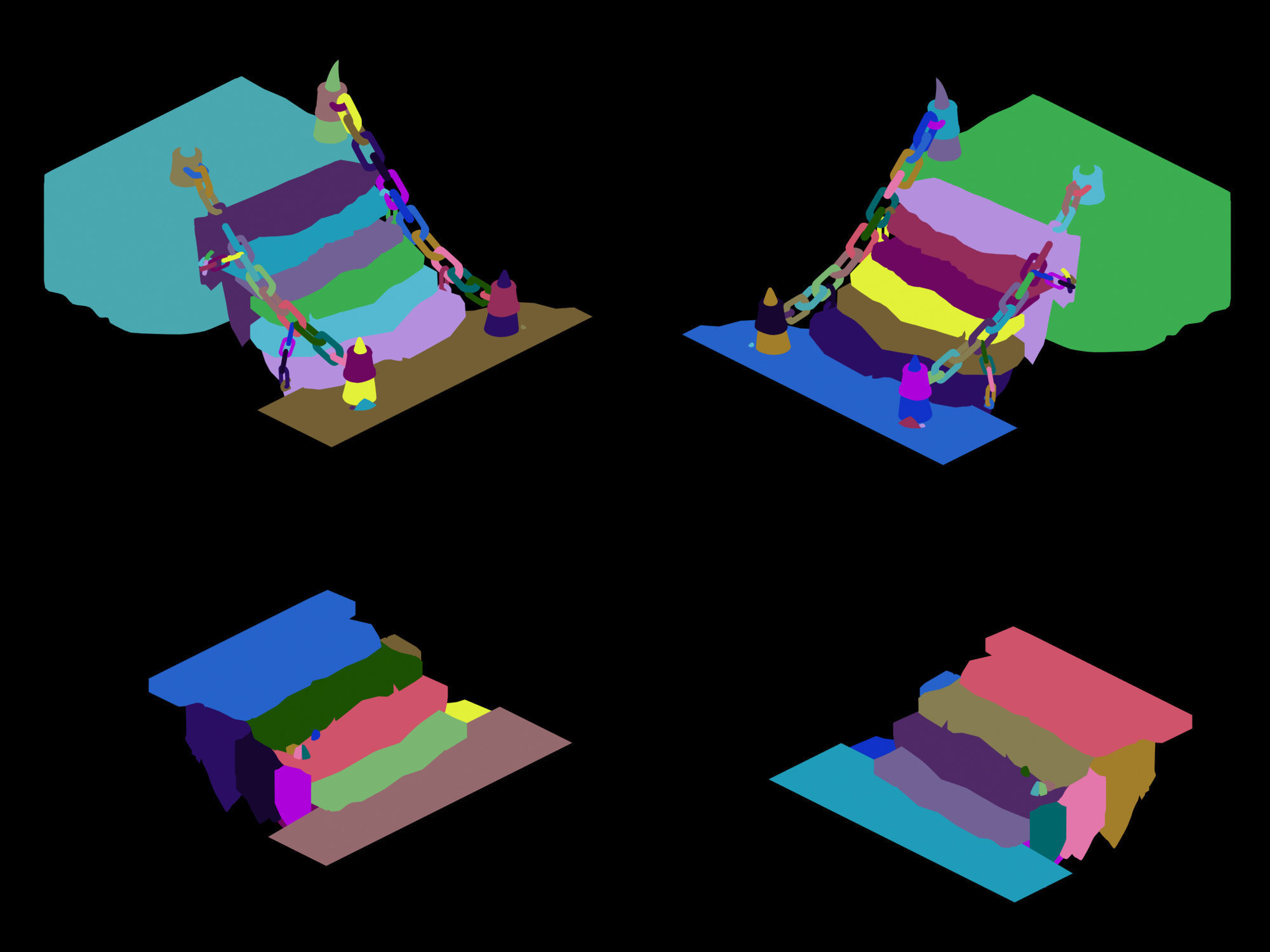 Lava Hell - Stone Ladder 32 3D model_2