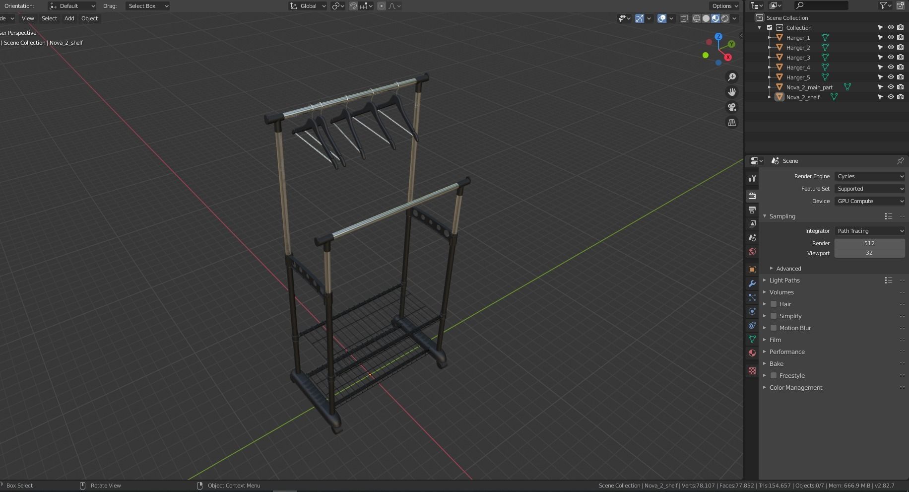 Clothes Hanger Nova II Bis Signal Free 3D model_20