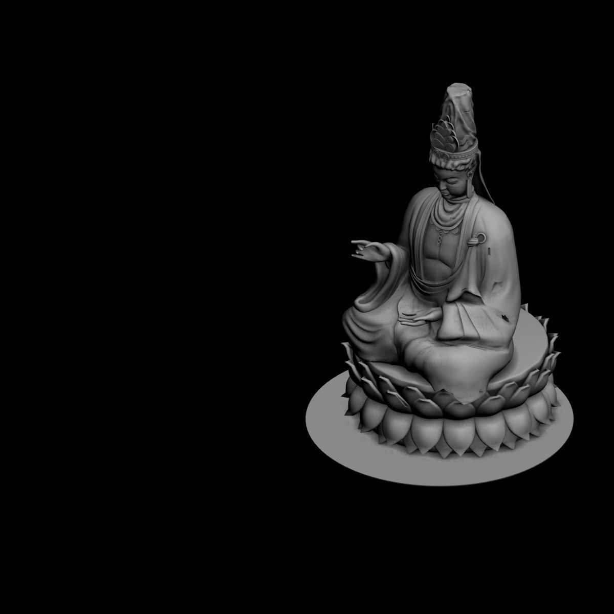 Forest - Religion - Buddha Image 03 3D model_2