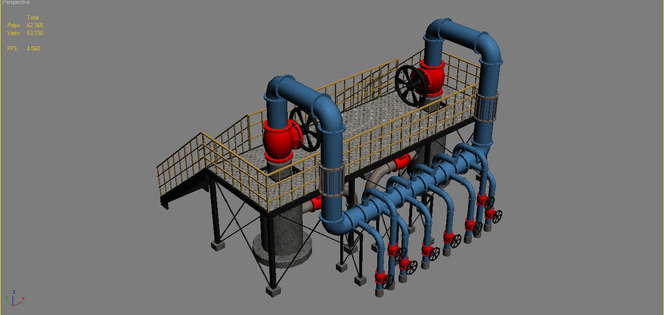 Piping System 1 3D model_12