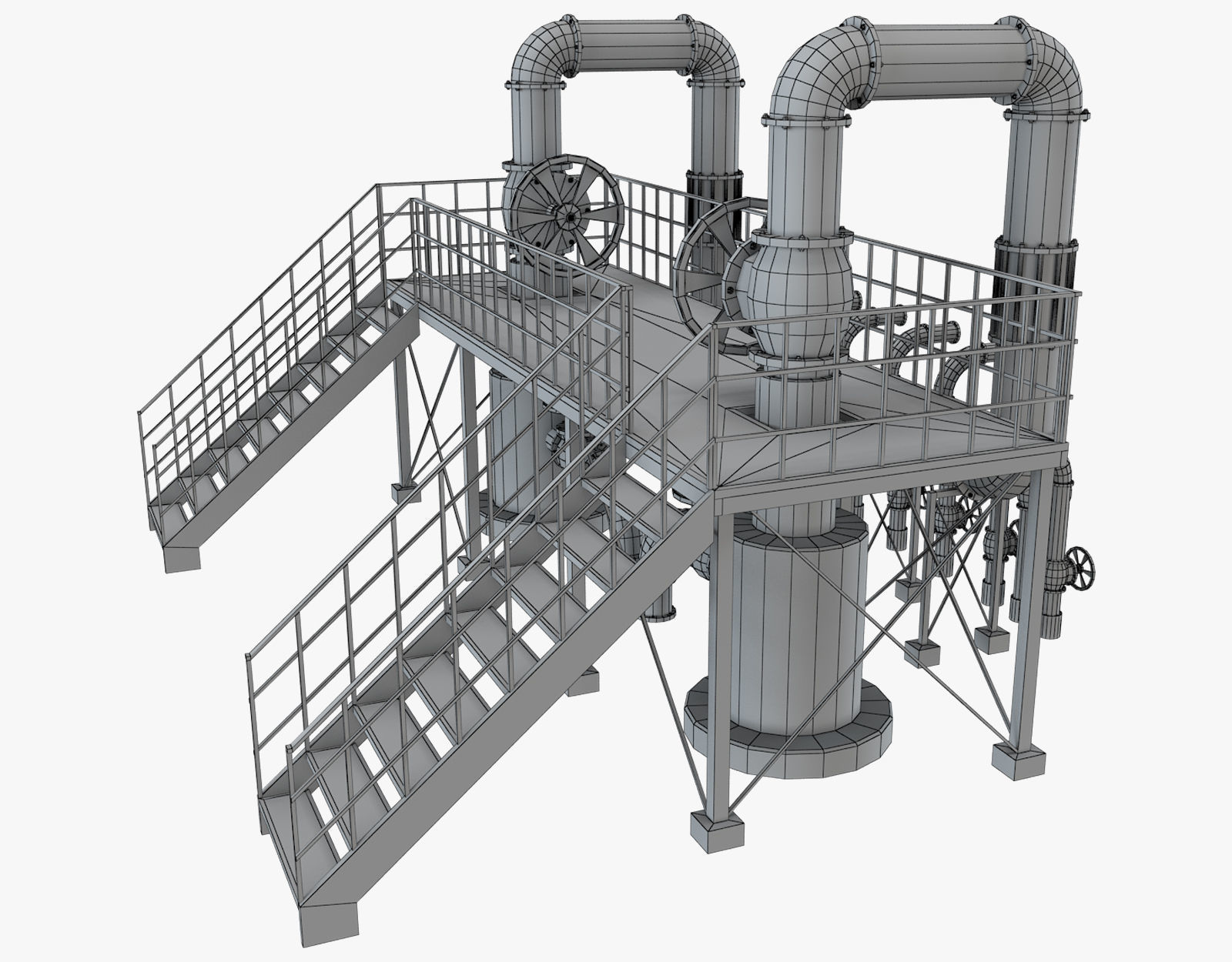 Piping System 1 3D model_6