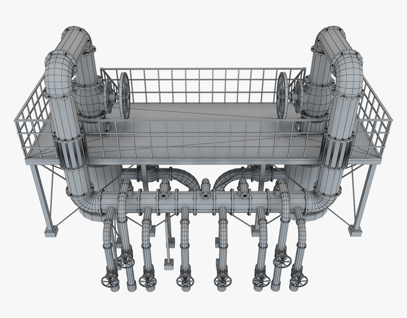 Piping System 1 3D model_7