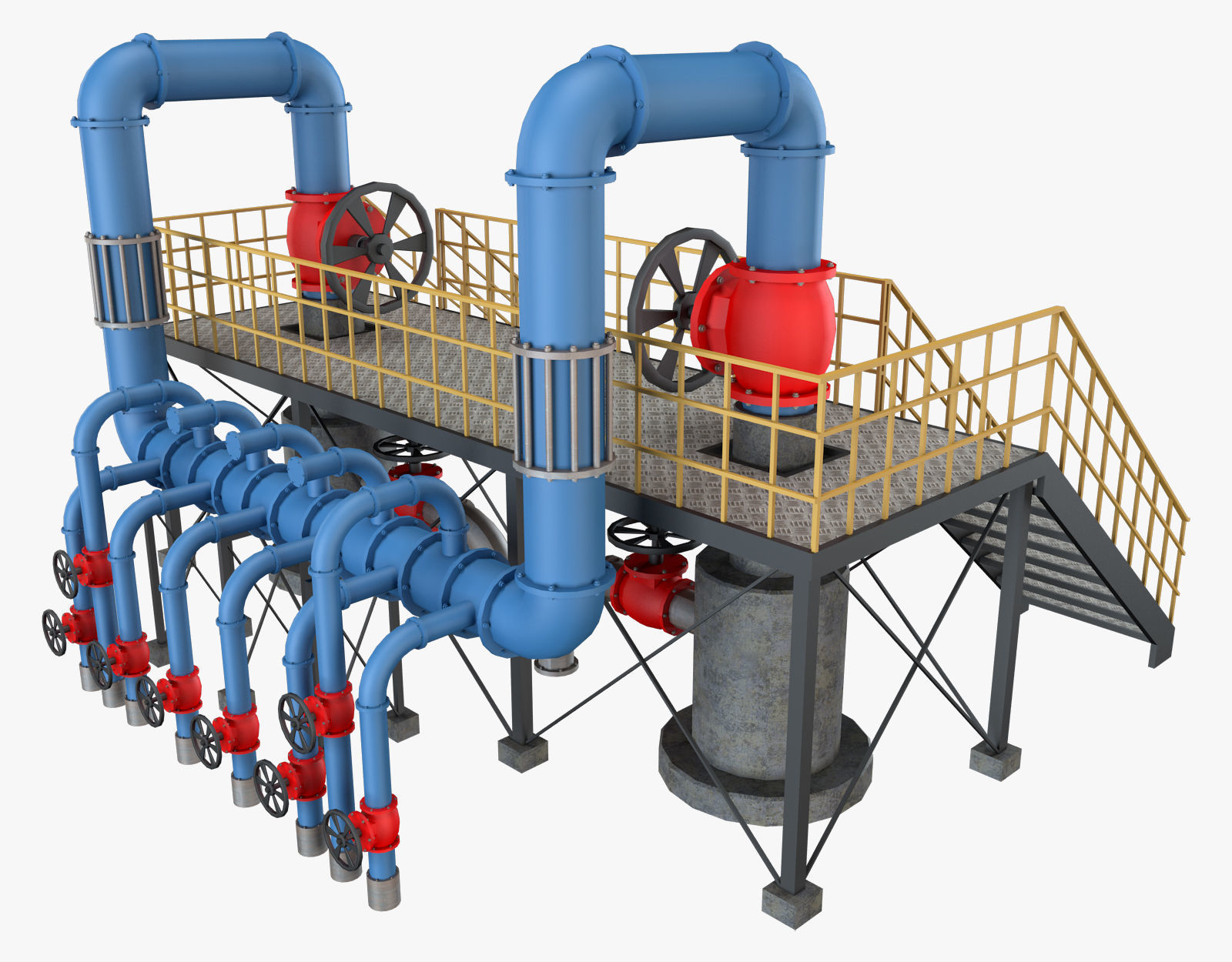 Piping System 1 3D model_14