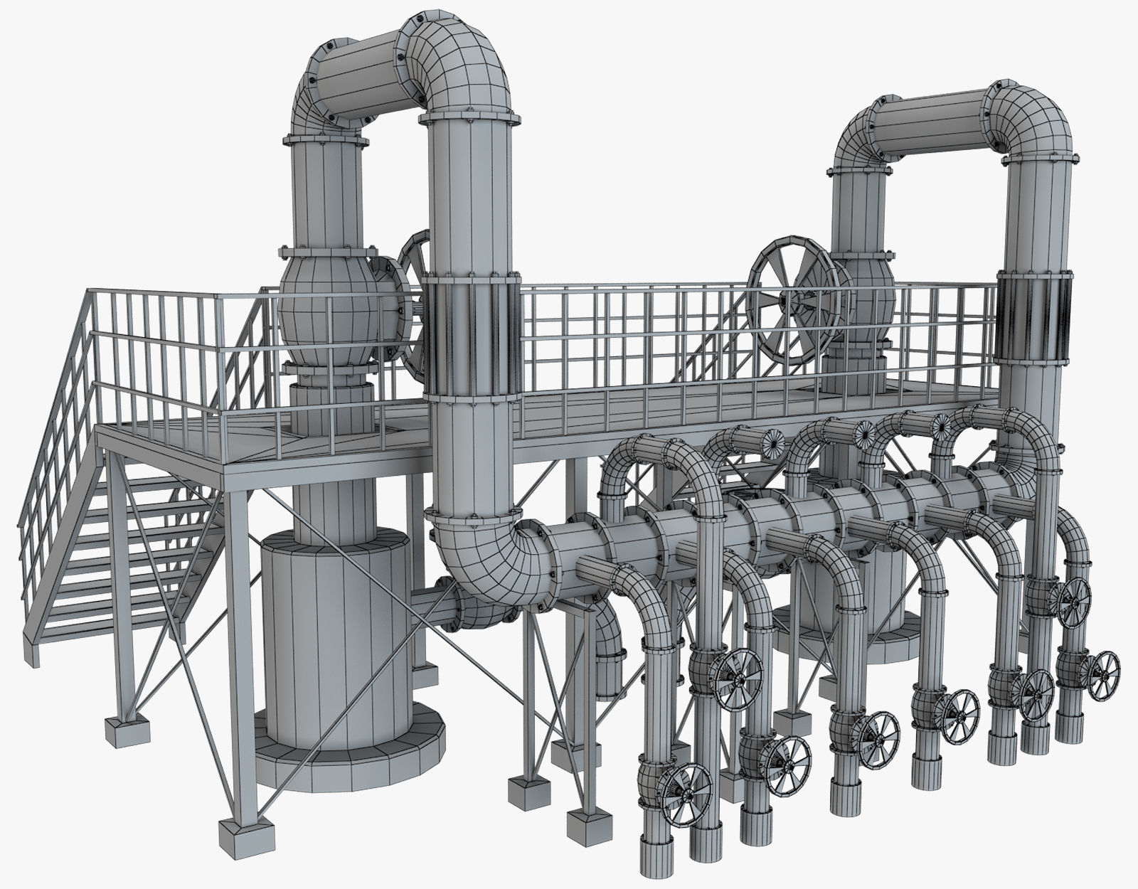 Piping System 1 3D model_3