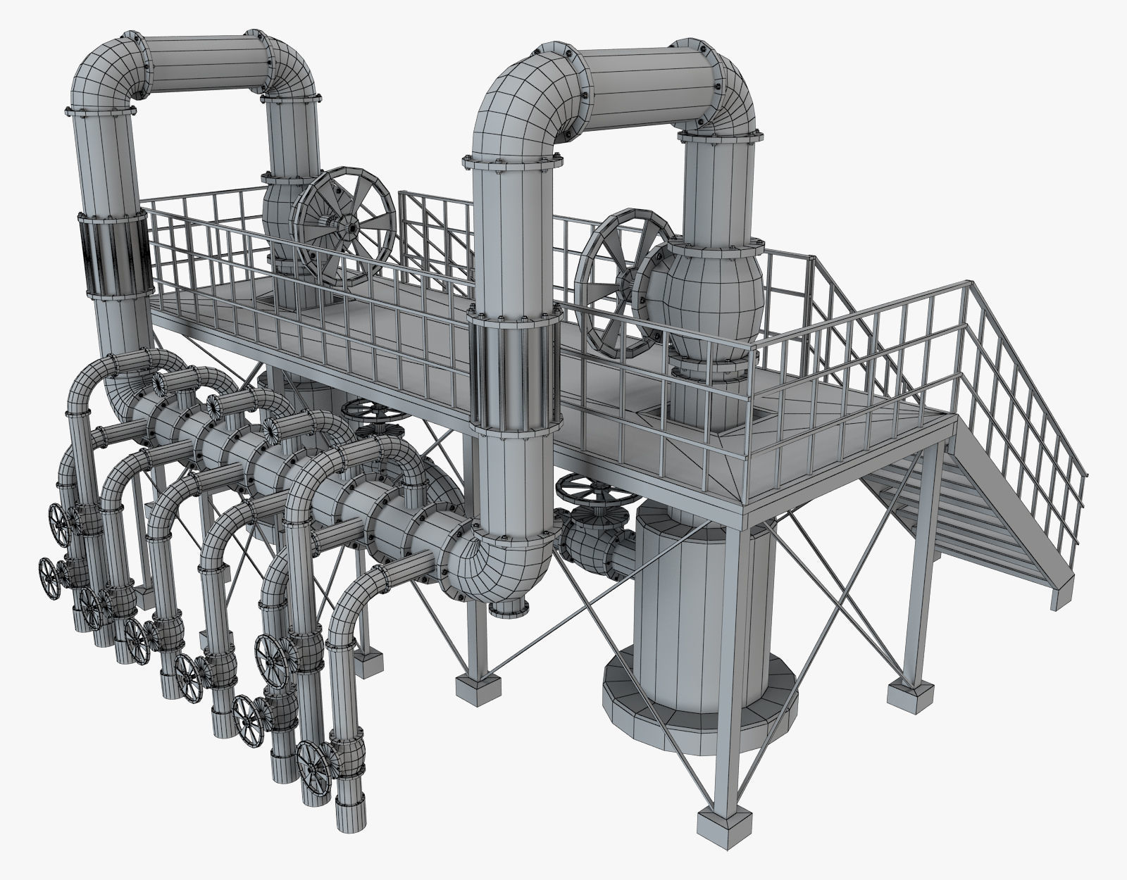 Piping System 1 3D model_4