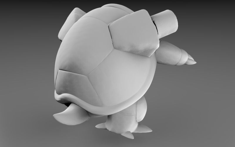 POKEMON - HIGH RES - 009 BLASTOISE 3D model_1