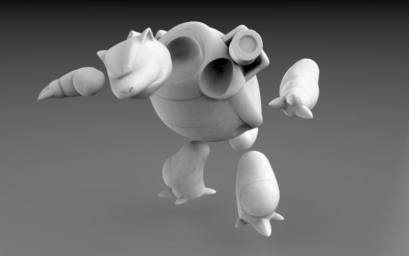 POKEMON - HIGH RES - 009 BLASTOISE 3D model_2